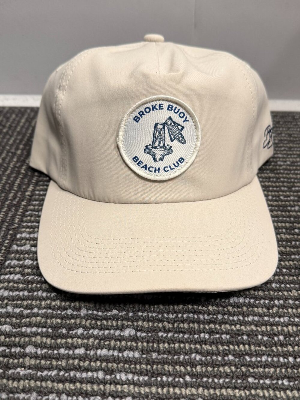 Broke Buoy Beach Club Nylon Snapback Surf Hat - Ivory